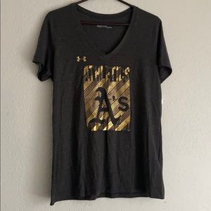 Grey/Gold Oakland Athletics Under Armour Tshirt
